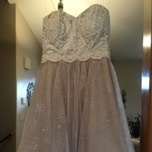 Short, sparkly prom dress